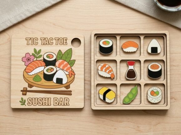 Download Sushi Bar Tic Tac Toe Travel Game Fun - Game Collection