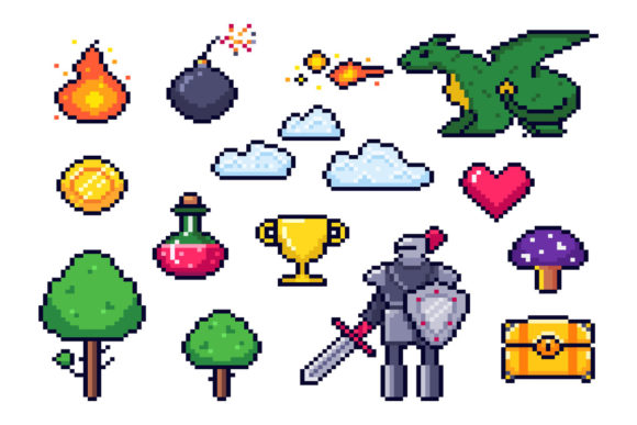 Download Pixel Game Elements - Game Collection