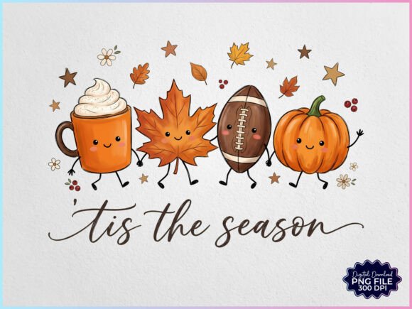 Download Tis the Season Autumn Fall Cartoon PNG - Cartoon Collection