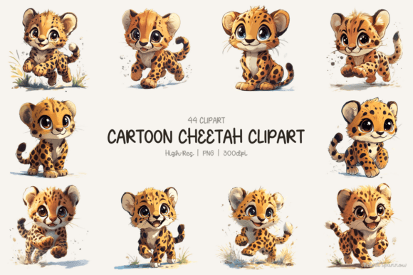 Download Cartoon Cheetah Clipart - Cartoon Collection