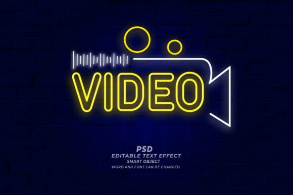 Download Video Neon Text Effect PSD - Neon text effect Collection