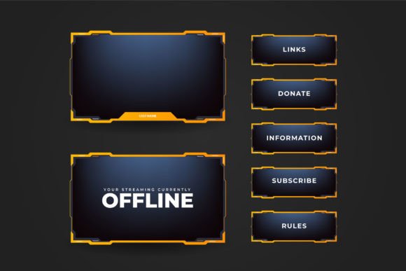Download Online Game Screen Panel Template Vector - Game Collection