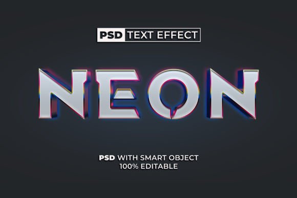 Download PSD Neon Text Effect Colorful Style - Neon text effect Collection