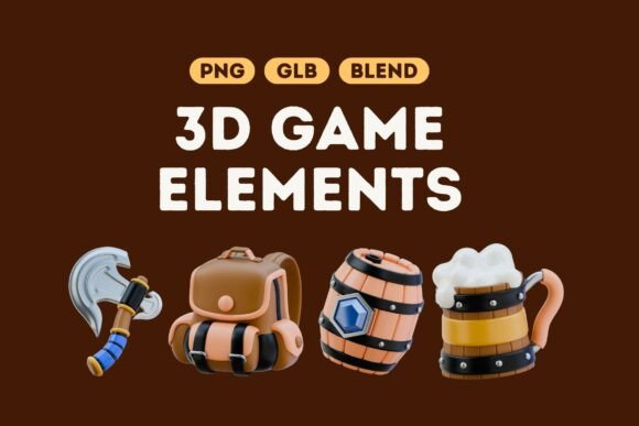 Download Epic 3D Game Elements Bundle Set 1 - Game Collection