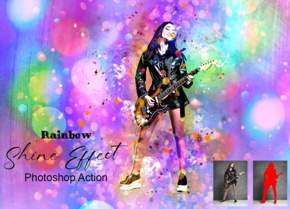Download Rainbow Shine Effect Photoshop Action - Shine effect Collection